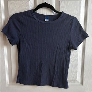 Old Navy Fitted Blue Short Sleeve Tee